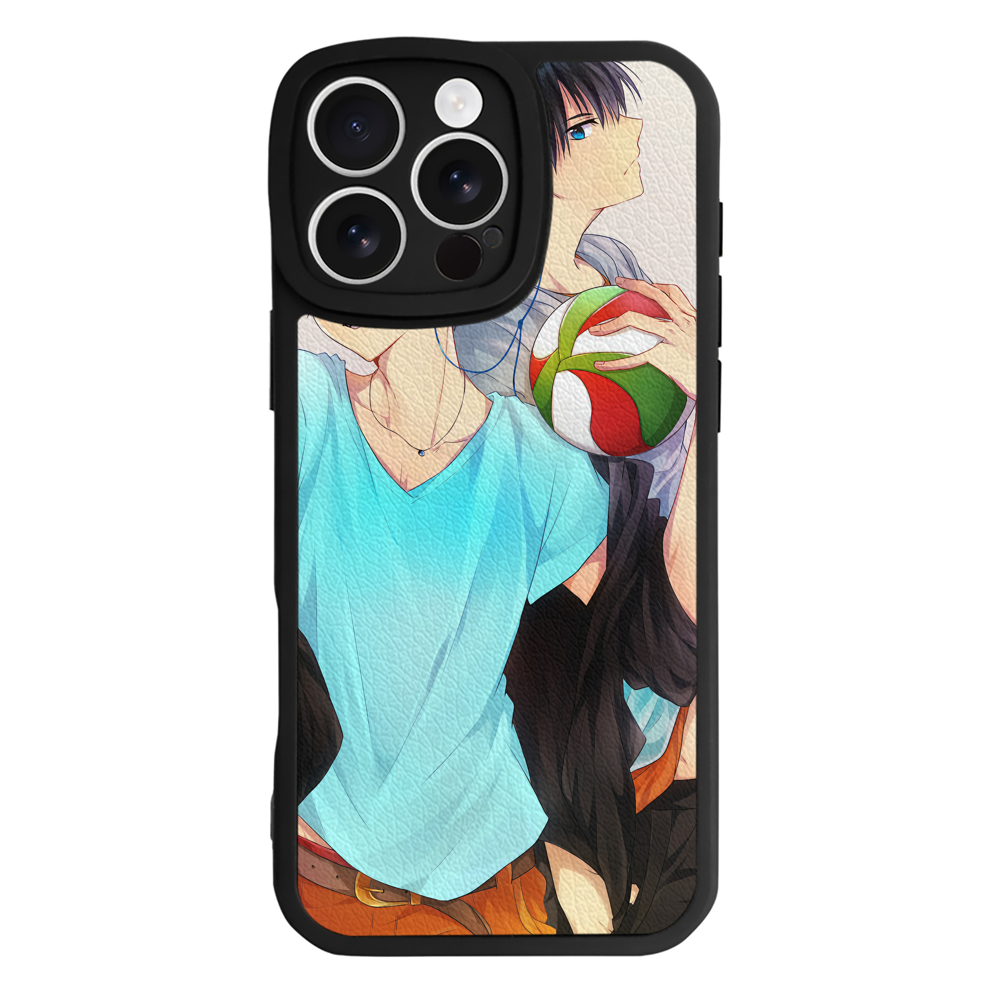 （画像用） ハイキュー!! Haikyu!! 【iPhone 16シリーズ対応】シリコンスマホケース（レザー調） 材質：シリコン